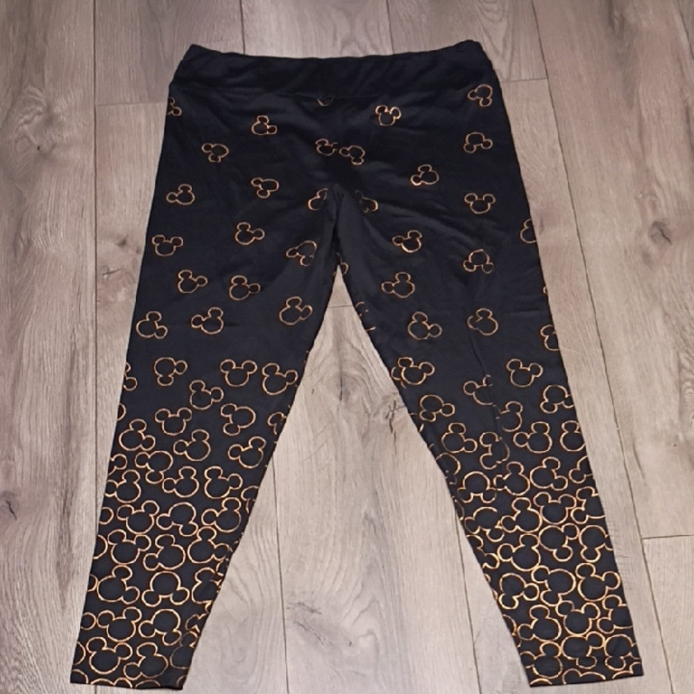 Disney Black and Gold‎ Mickey Mouse Leggings